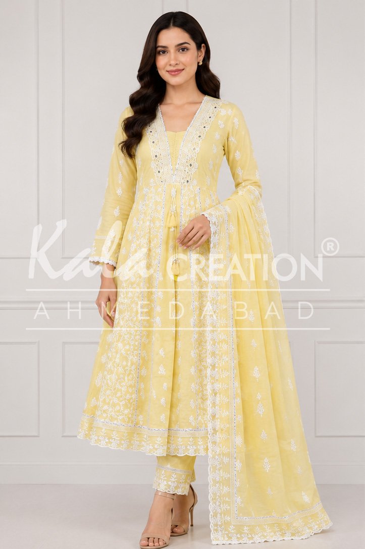 Latest Fancy Kurti Pant And Dupatta Set