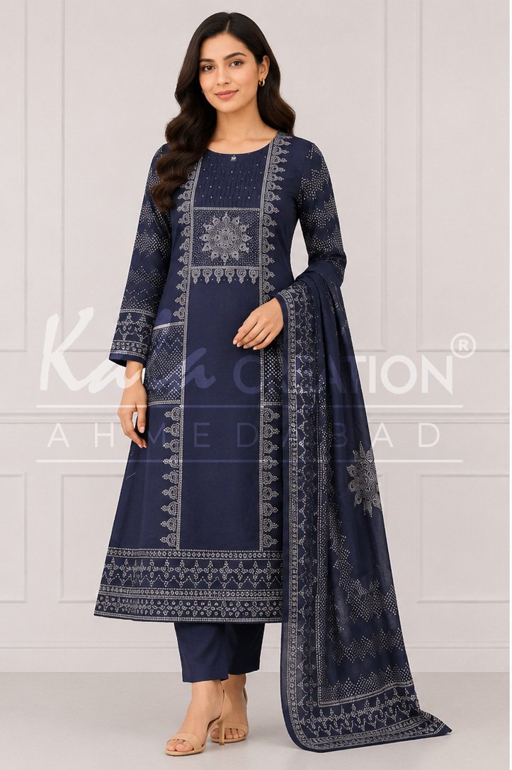 Kala Creation Fancy Kurta Pant And Dupatta Set