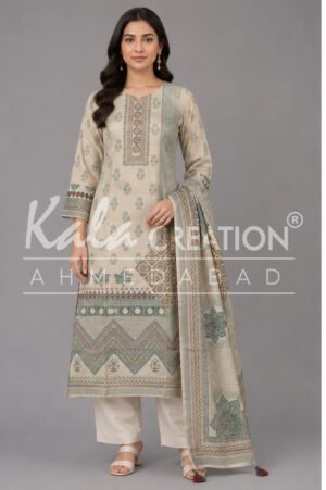 Fancy Traditional Printed Kurta Pant And Dupatta Set