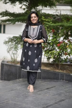 Fancy Trending Printed Kurta Pant And Dupatta 3Pcs Set