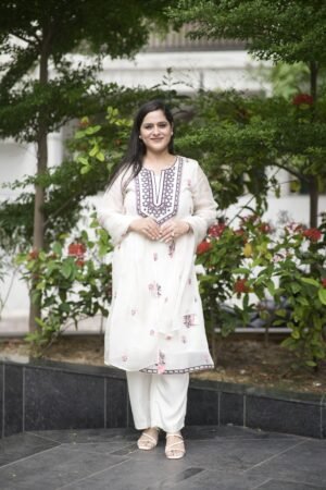 Fancy Trending Printed Kurta Pant And Dupatta 3Pcs Set