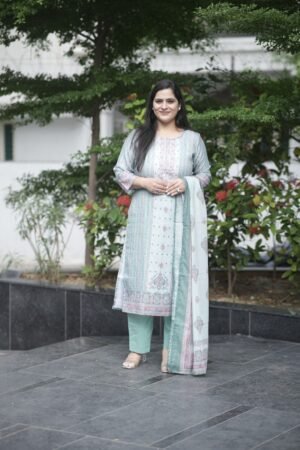 Fancy Trending Beautiful Kurta Pant And Dupatta 3Pcs Set