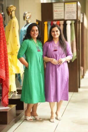 Fancy Embracing Timeless Elegance With Subtle Tones And Vibrant Stripes Midi