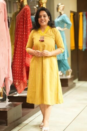 Fancy Embracing Timeless Elegance With Subtle Tones And Vibrant Stripes Midi