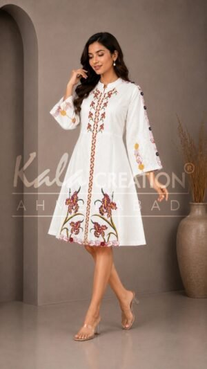 Kala Creation Beautiful Round Neck Fancy Midi