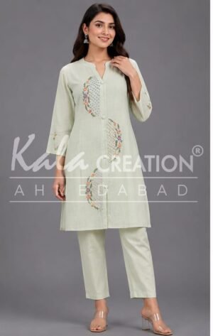 Kala Creation Beautiful Round V Neck Fancy 2 Pcs Set