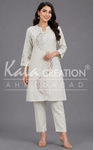 Kala Creation Beautiful Round V Neck Fancy 2 Pcs Set