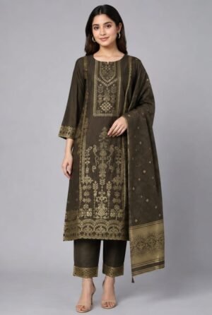 Fancy Traditional 3Pcs Kurta Pant And Dupatta Set