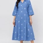 Kala Creation Fancy Beautiful Caller Neck Midi