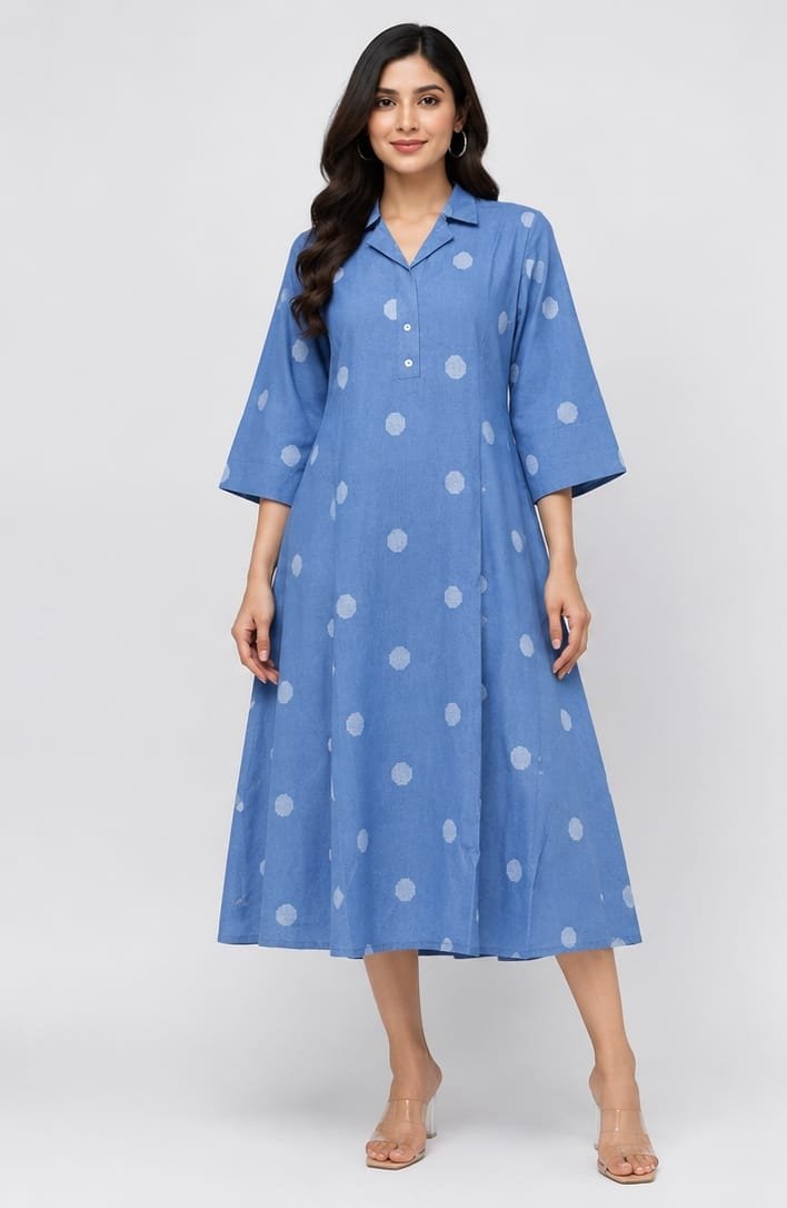 Kala Creation Fancy Beautiful Caller Neck Midi
