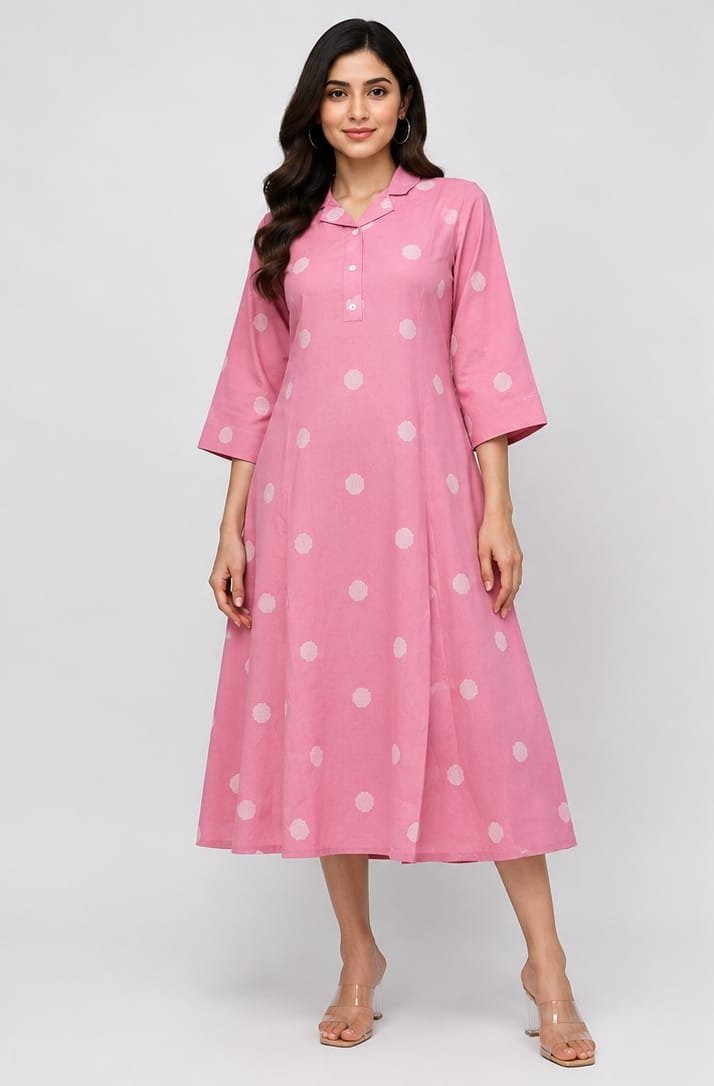 Kala Creation Fancy Beautiful Caller Neck Midi