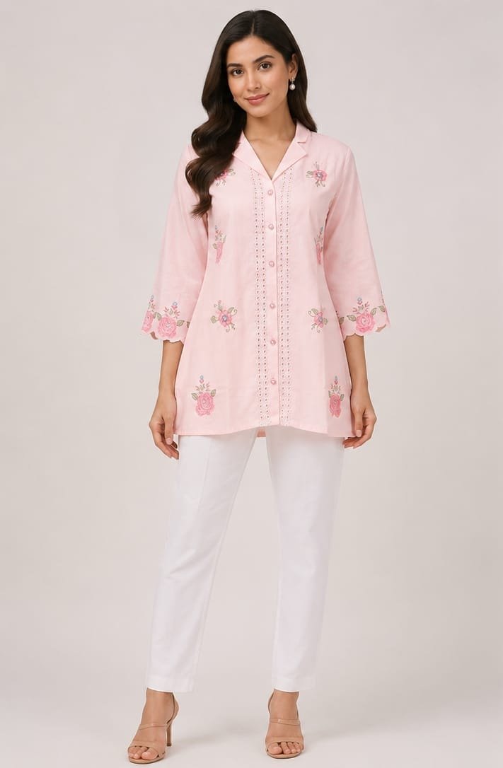 Kala Creation Fancy Caller Neck Beautiful Printed Short Kurti