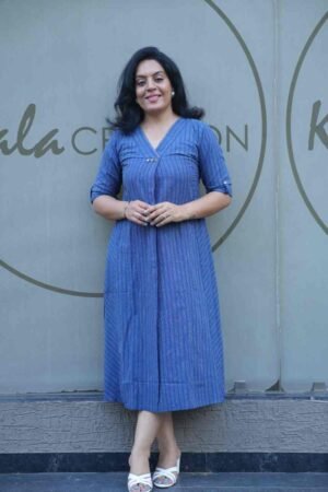 Kala Creation Effortless Style Everyday Comfort V Neck Midi