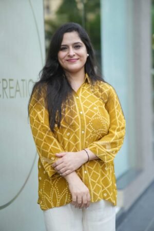 Beautiful Printed Muslin Shirt Style Short Kurti