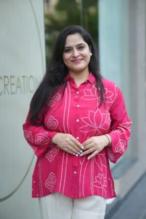 Beautiful Printed Muslin Shirt Style Short Kurti