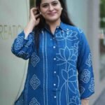Beautiful Muslin Silk Printed Short Kurti