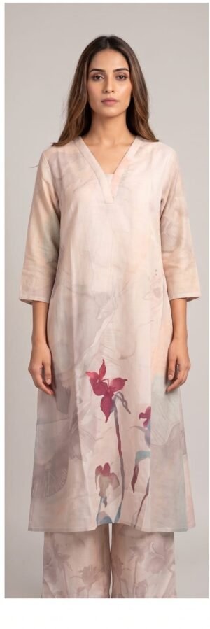Beautiful Printed V Neck Co-Ord Set