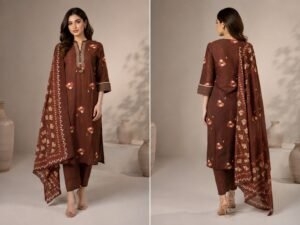 Cotton Printed Kurta Pant And Dupatta Set